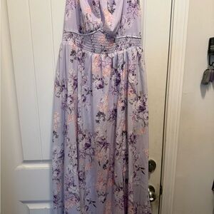 Grace Karin Lavender Smocked Dress